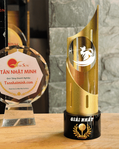 Cúp Golf Pha Lê Kim Loại - Cúp Vinh Danh - Đẳng Cấp