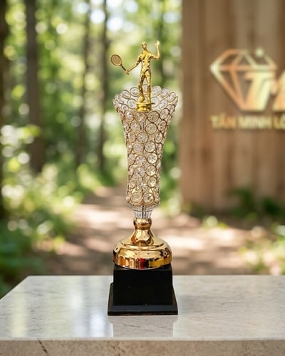 Cúp thể thao kim loại Tennis - Cầu lông