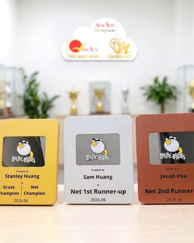 Bảng vinh danh Gỗ & Kim loại đẹp Vàng Bạc Đồng 20x25 cm 