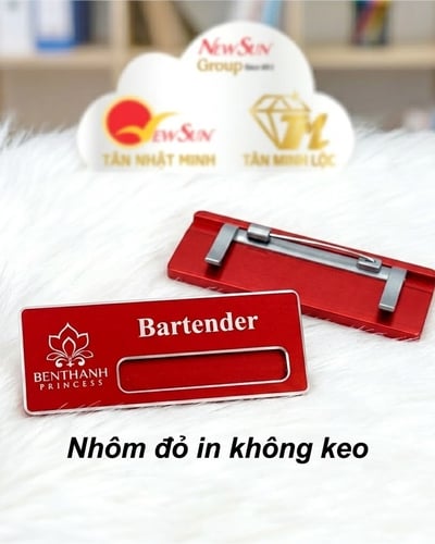 Bảng Tên Thay Tên Nhân Viên Cài Áo - Nhôm BT 10A