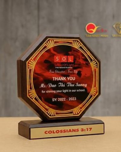 Biểu trưng Gỗ đồng, kỷ niệm chương gỗ ( Nhận làm lẻ) viền sang trọng 