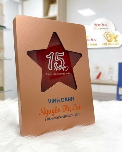 Bảng Vinh Danh Mica Màu Đồng BVD-M01