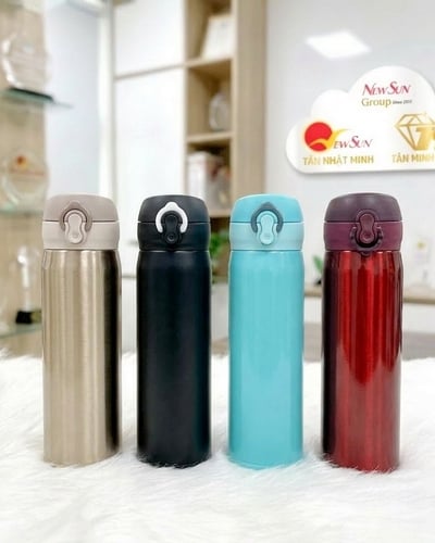 Bình Giữ Nhiệt Quà Tặng Doanh Nghiệp In Logo Inox Đa Màu