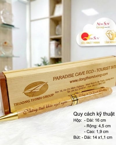 Bộ Hộp Bút Gỗ Khắc Tên Quà Tặng Cao Cấp – Khắc Chữ Theo Yêu Cầu
