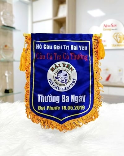 Cờ lưu niệm giải Câu cá - May in theo yêu cầu