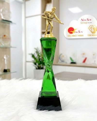 Mua Cúp Bida Pha Lê Xanh Đẹp