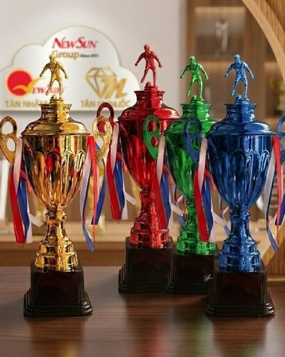 Mẫu Cúp Bóng Đá Lưu Niệm Đẹp Đa Màu 2