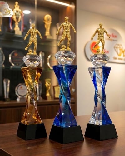 Mẫu Cúp Bóng Đá Lưu Niệm Đẹp Đa Màu 6
