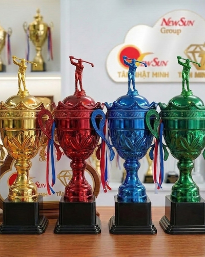 Cúp giải golf - thể thao kim loại đẹp 20