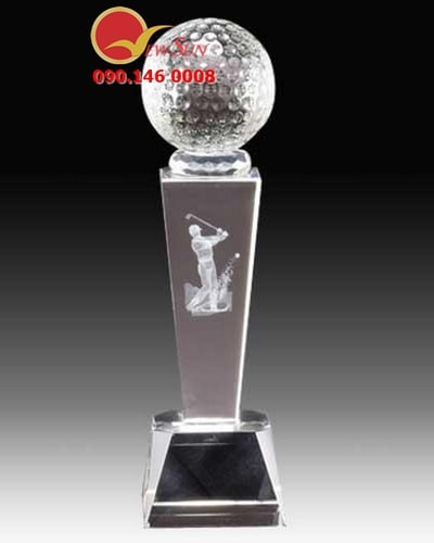 Cúp giải Golf, cúp pha lê golf, Hàng nhập đầy kho- 15 (C) 