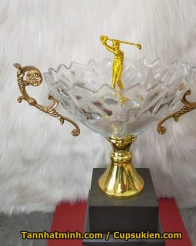 Cúp Golf thể thao pha lê  - kim loại 47