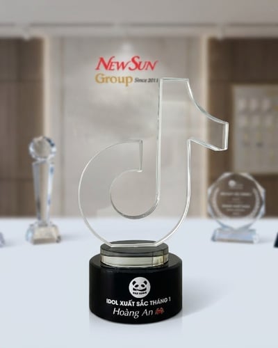 Cúp Kỷ Niệm Chương Cắt Làm Và Sản Xuất Theo Yêu Cầu Mọi Logo - Mẫu TikTok