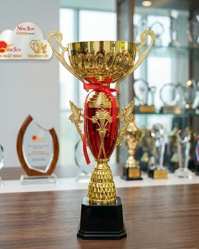 Cúp nhựa chén kim loại giá rẻ 