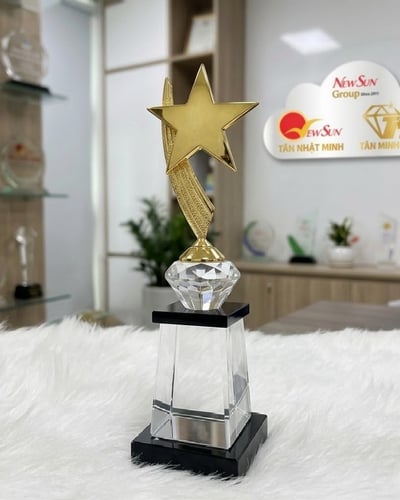 Cúp pha lê lưu niệm giá rẻ ngôi sao - 10