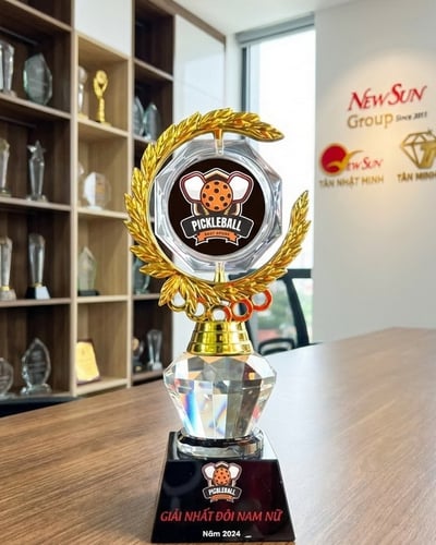 Cúp Pha Lê Pickleball - Mẫu Giá Rẻ Cho Giải