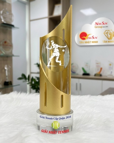 Cúp Kim Loại Pha Lê Cao Cấp 