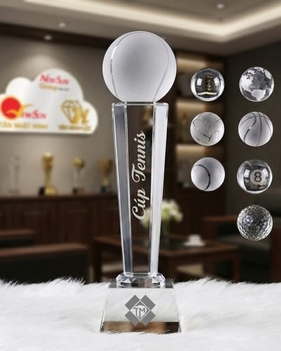 Cúp pha lê thay quả cầu giá rẻ 
