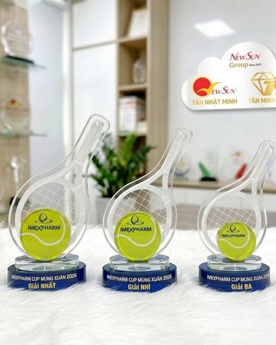 Cúp Tennis Pha Lê Xưởng Sản Xuất 
