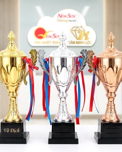 Cúp Thể Thao Kim Loại Mẫu Mini Cao 30 cm