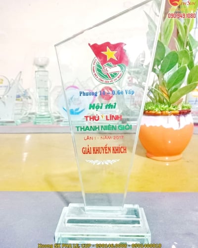 Cúp thủy tinh giá rẻ 30