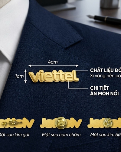 Làm Huy Hiệu Mạ Vàng Đẹp Cao Cấp Theo Yêu Cầu - CÔNG NGHỆ ĂN MÒN -Viettel