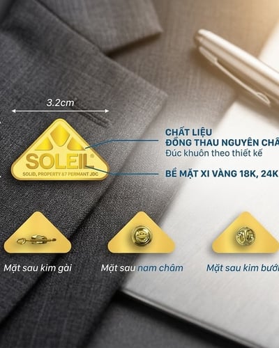 Làm Huy Hiệu Mạ Vàng Đẹp Cao Cấp Theo Yêu Cầu - CÔNG NGHỆ ĐÚC KHUÔN  