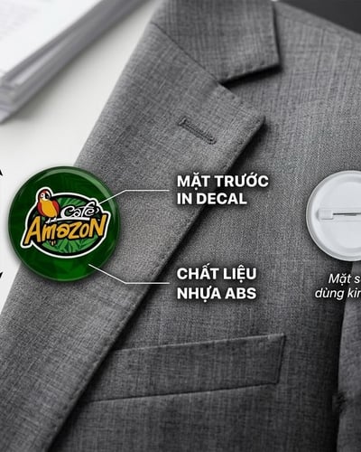 In Huy Hiệu Cài Áo Nhựa Tròn Theo Yêu Cầu - Đẹp Và Nhanh 4