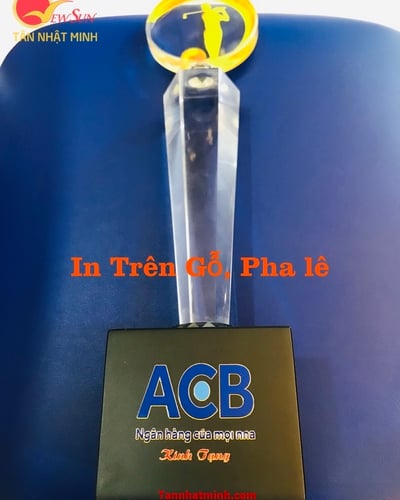 In trên mọi chất liệu, nhận in gia công - Gỗ + Pha lê