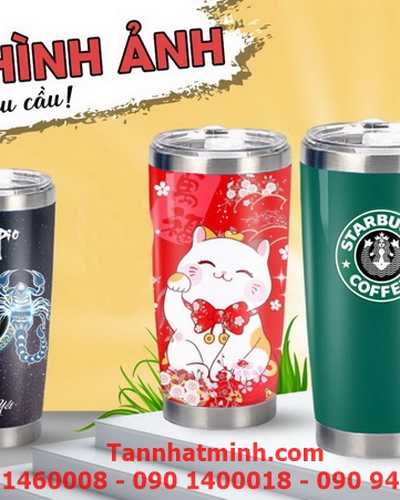 In trên mọi chất liệu, nhận in gia công - Bình giữ nhiệt