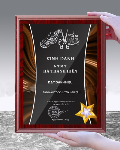Bảng vinh danh, Biểu trưng gỗ, in Kỷ niệm chương gỗ yêu cầu