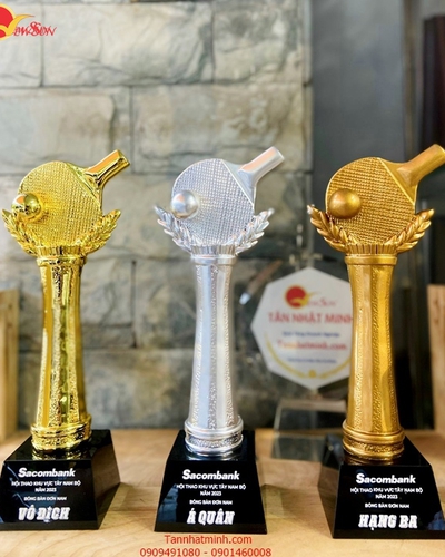 Mẫu Cúp Poly Bóng Bàn Đẹp 
