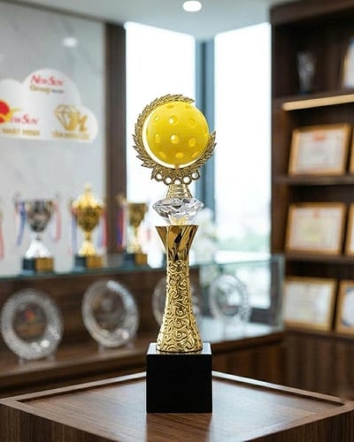 Cúp Pickleball Mạ Vàng Đẹp Mới Nhập Đầu Banh Pick
