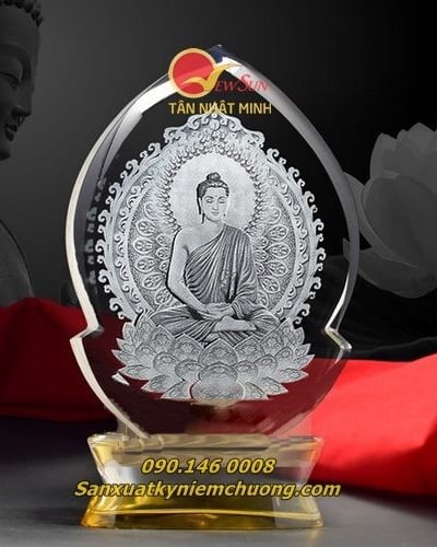 Pha lê 3D may mắn, pha lê phong thủy 
