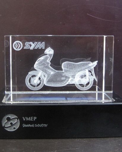 Quả cầu khắc Logo, Pha lê 3d quả cầu