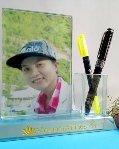Thủy tinh, pha lê in hình - cắm bút