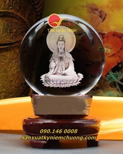 Quả cầu phong thủy, Cao cấp nhất Pha lê 3D may mắn