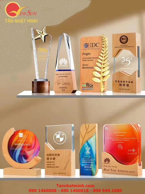 Cúp vinh danh, Cúp pha lê đẹp, Cao cấp -21