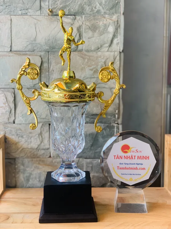 Cúp Bóng Rổ Pha Lê Đẹp