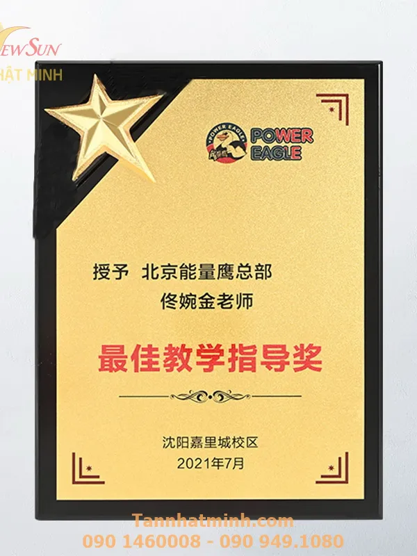 Kỷ niệm chương gỗ ngôi sao, nền vàng bạc