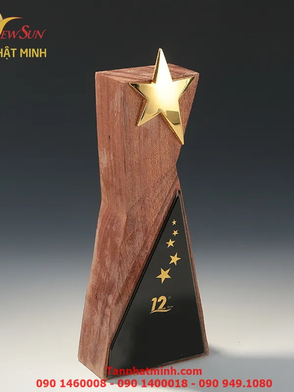 Cúp vinh danh, Cúp gỗ đẹp, Cao cấp -3