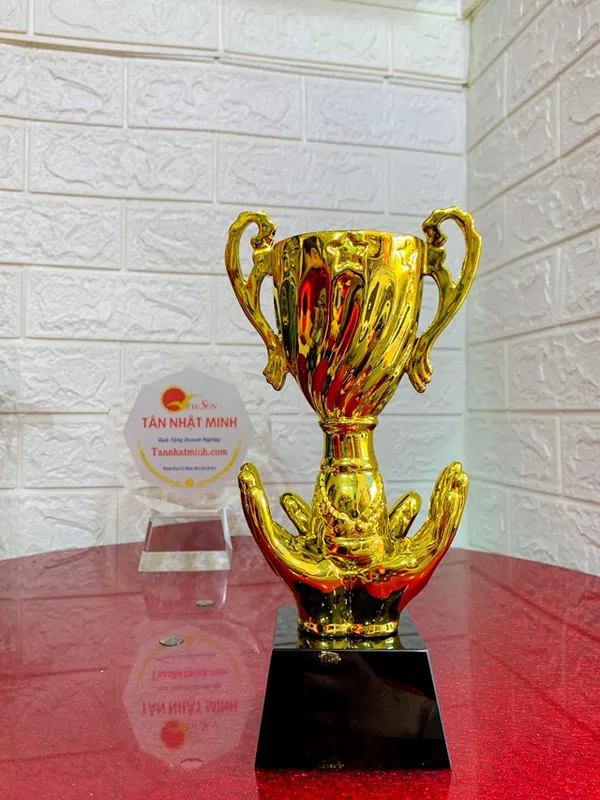 Cúp lưu niệm mạ vàng 17