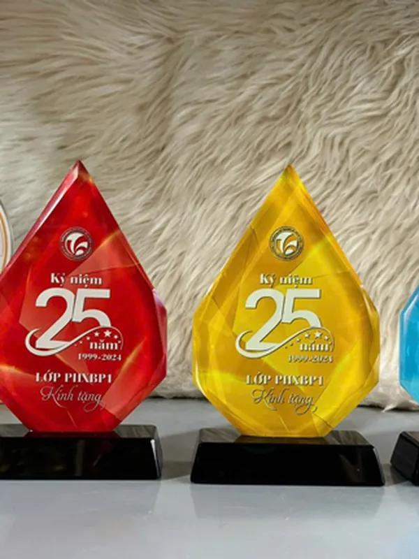 Biểu trưng thuỷ tinh giá rẻ - Biểu trưng pha lê thủy tinh