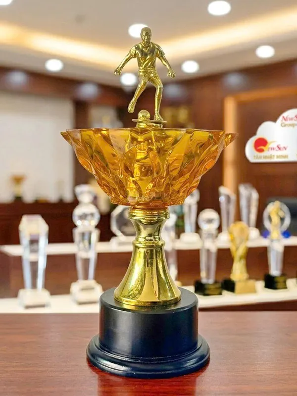 Mẫu Cúp Bóng Đá Lưu Niệm Đẹp Đa Màu 8