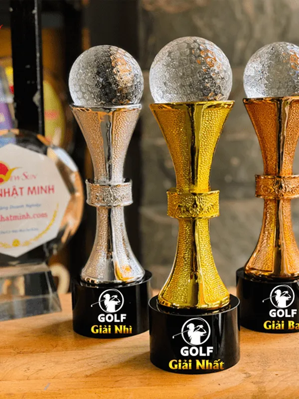 Cúp Vinh Danh - Cúp Golf - Lưu Niệm Mạ Vàng 3