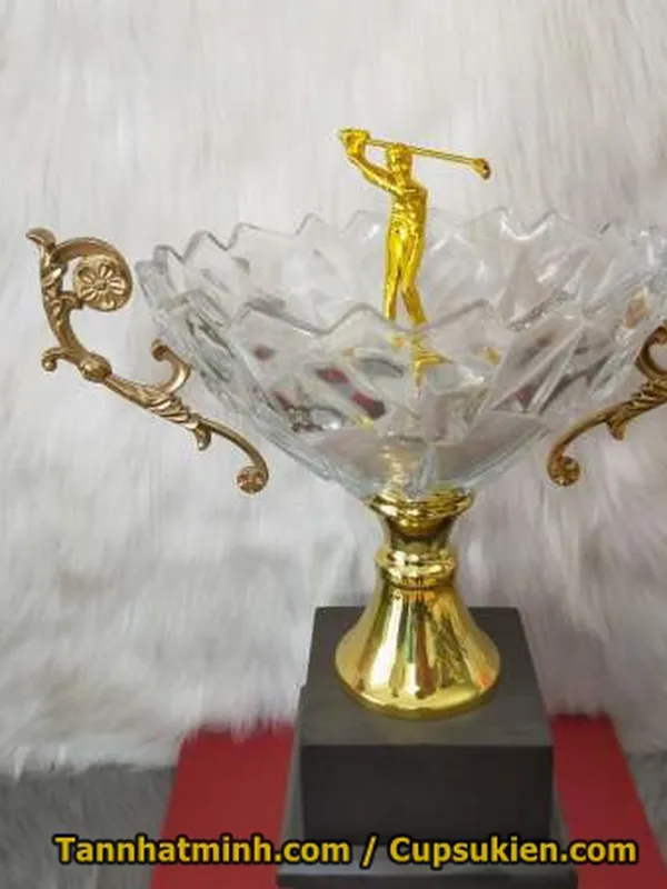 Cúp Golf thể thao pha lê  - kim loại 47