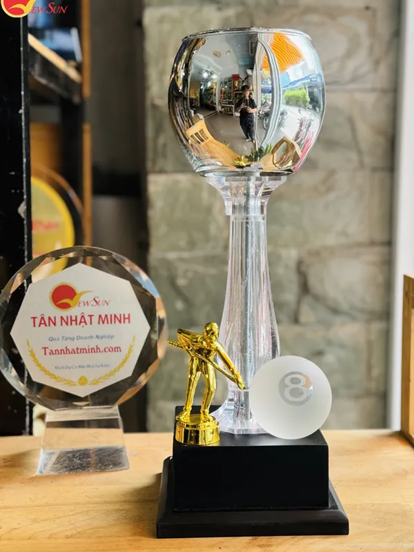 Cúp Bida Pha Lê Đẹp - Vinh Danh - Trao Tặng