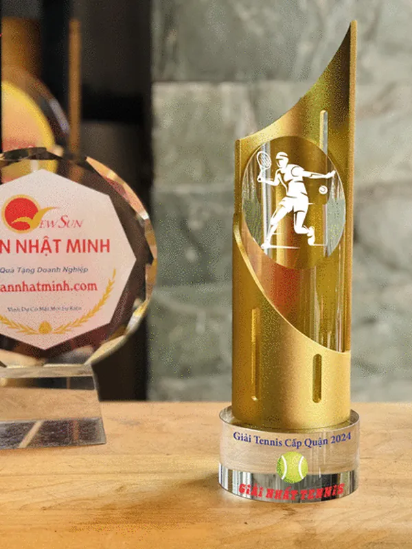 Cúp Tennis Pha Lê Kim Loại - Mẫu Đẹp Cao Cấp 2024 