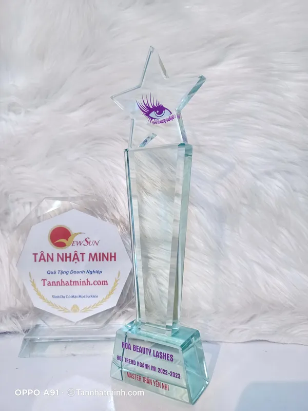 Cúp thủy tinh giá rẻ 35