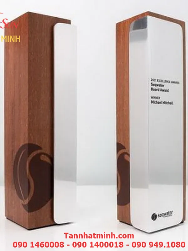 Cúp vinh danh, Cúp gỗ đẹp, Cao cấp -2