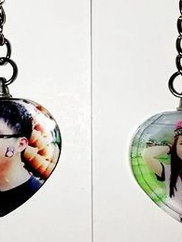 Móc khóa pha lê trái tim